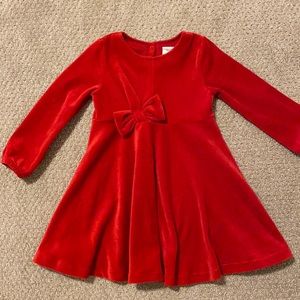 Polarn O Pryet Velvet Red Dress 2-3 years